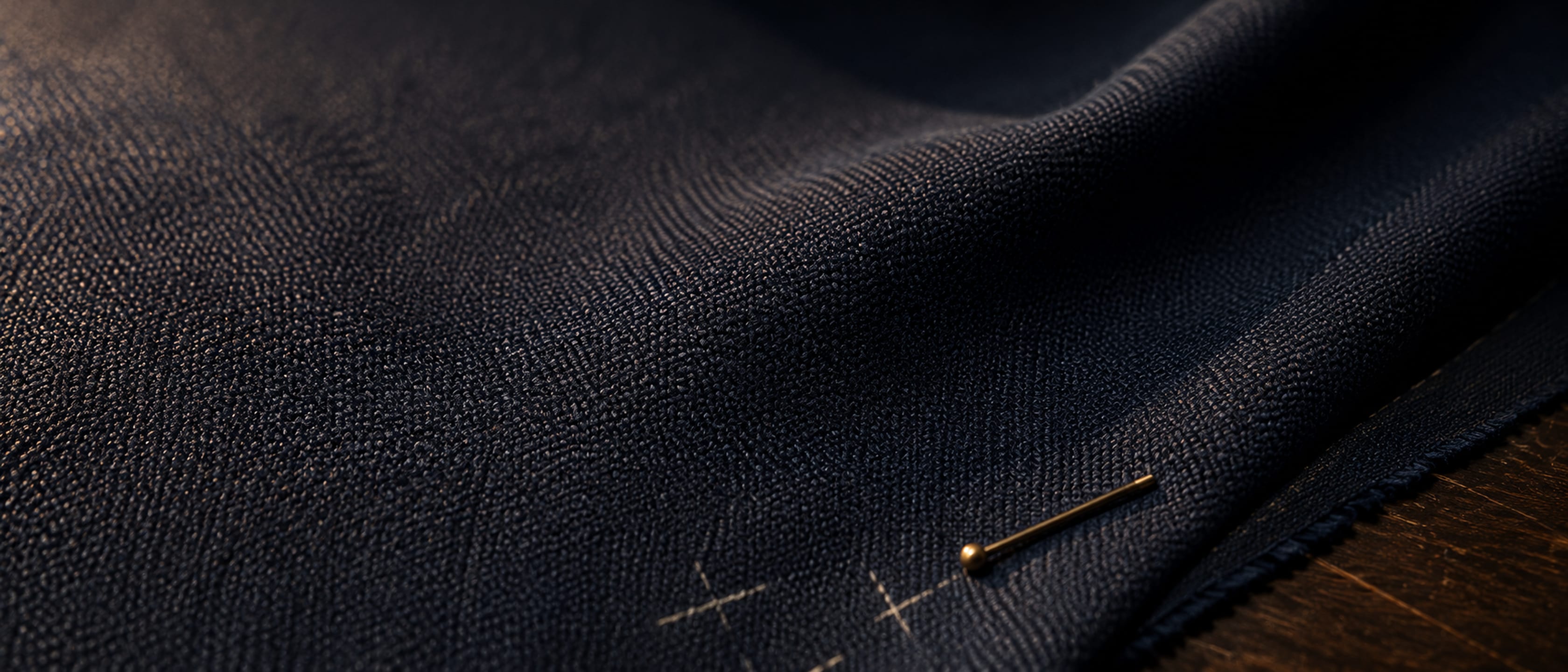 A macro of worsted wool weave